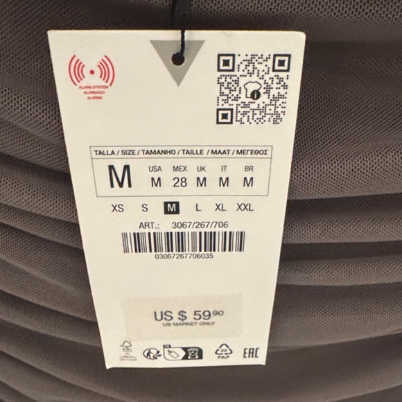 Zara Strapless Taupe Dress - Picture 6 of 6